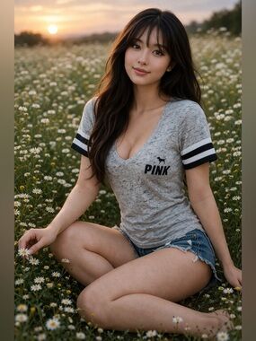 Victoria’s Secret PINK Sideline Sweetie flirty plunge sporty chic tee